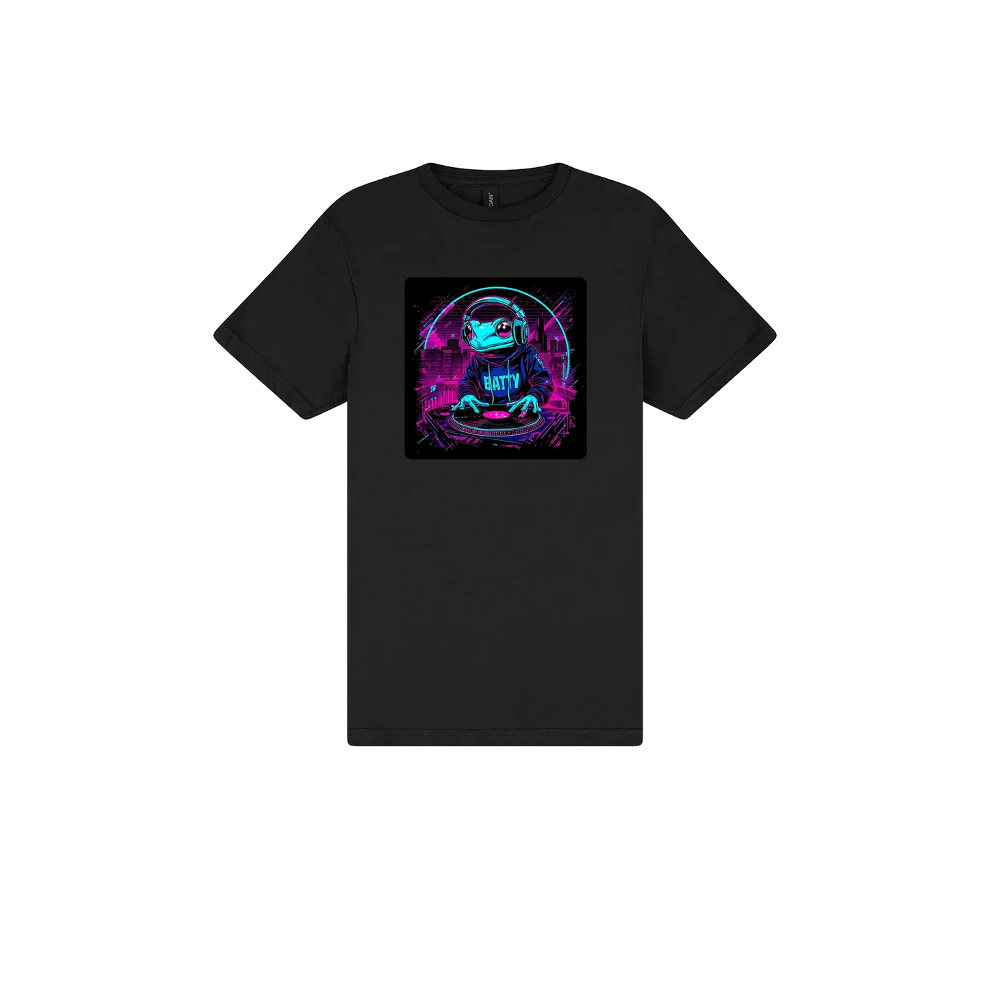 Black front flat lay