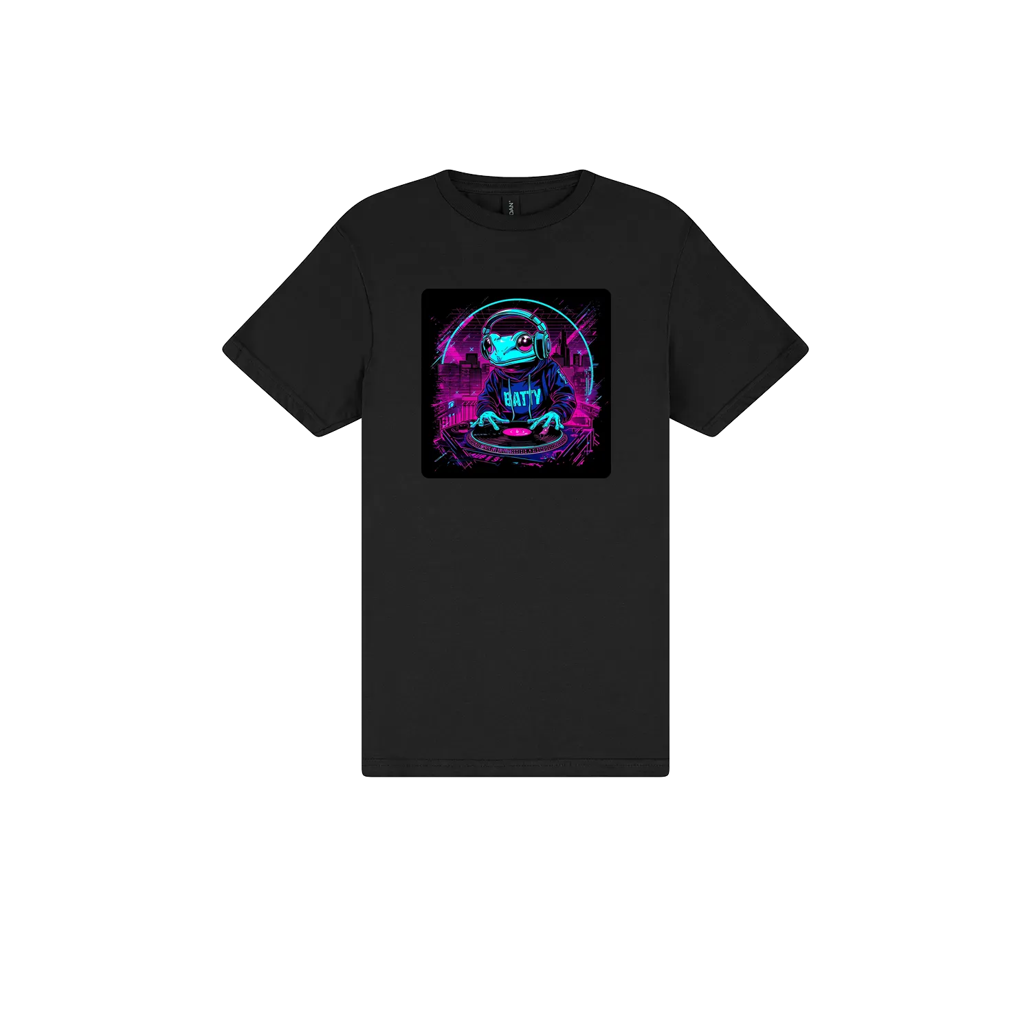 Black front flat lay