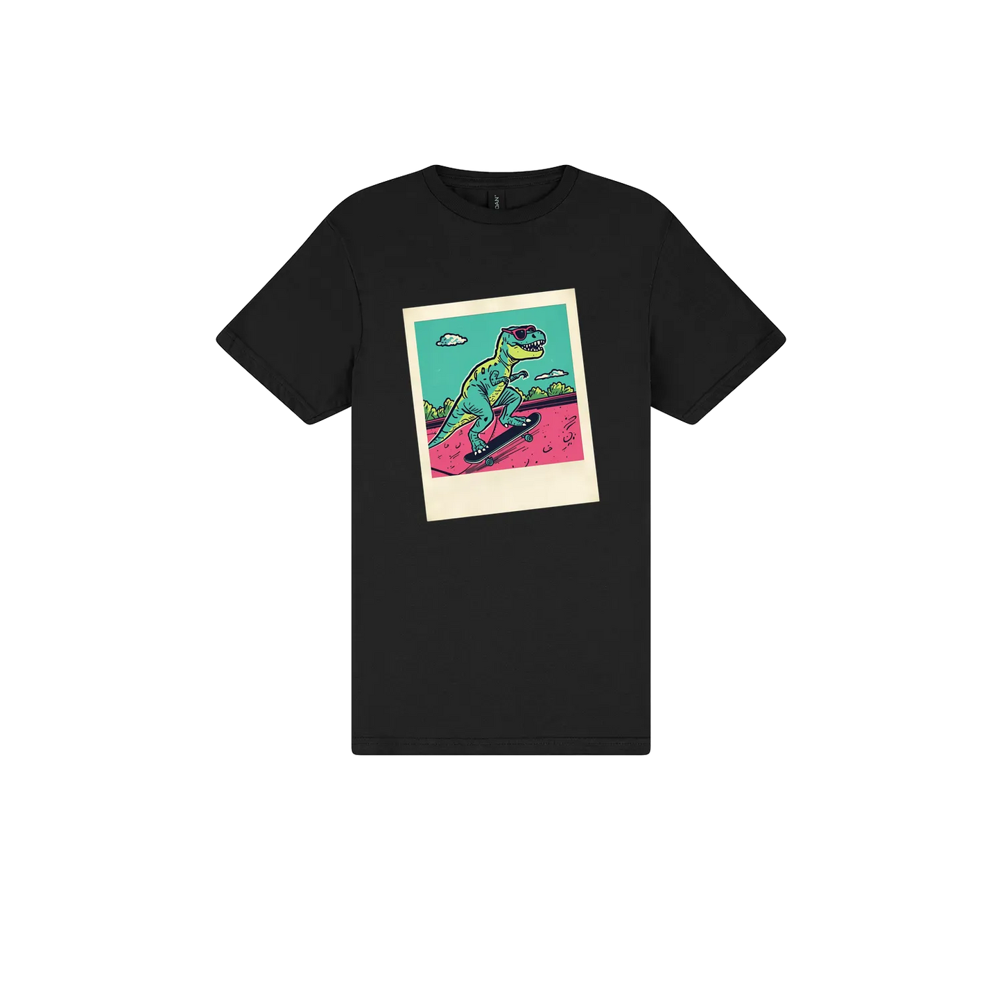 Black front flat lay