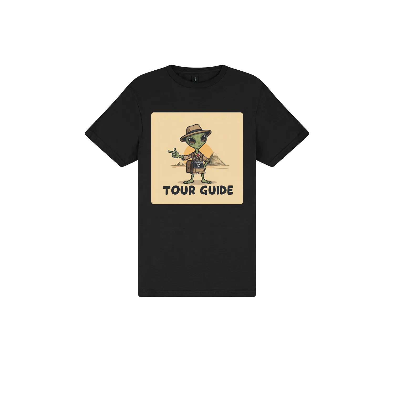 Black front flat lay