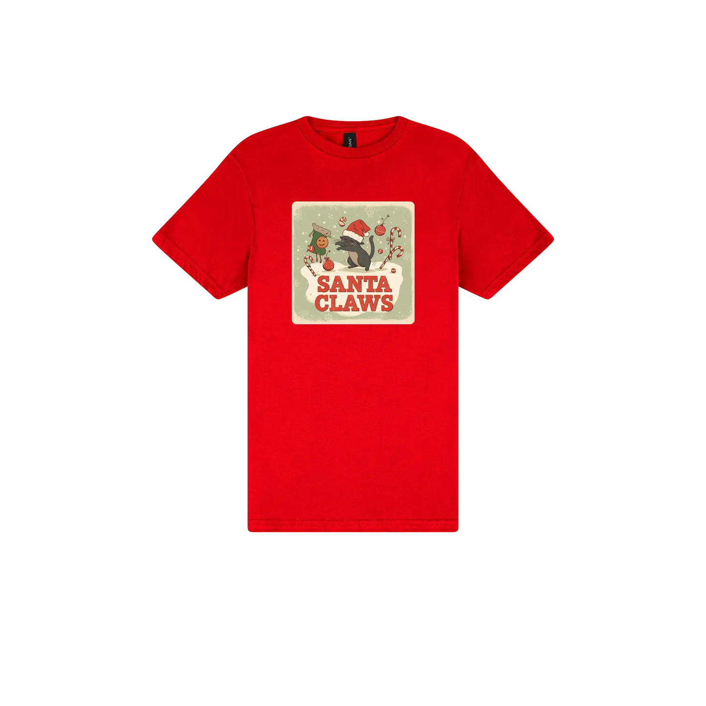 Red front flat lay