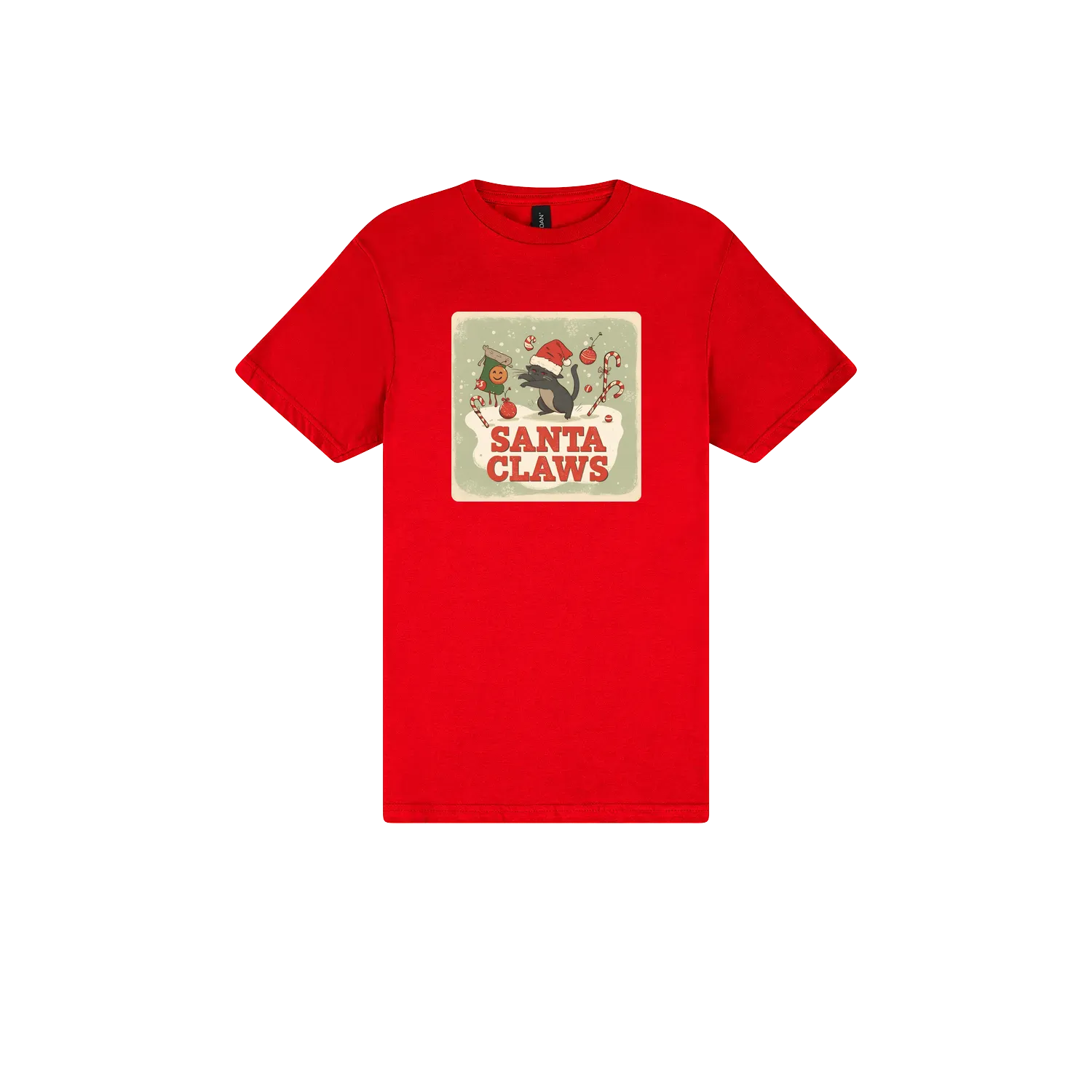 Red front flat lay